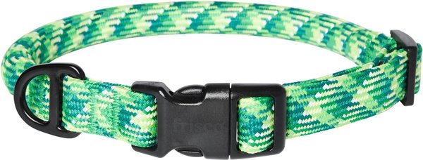 Show full view: Frisco Rugged Reflective Rope Dog Collar, Green, 18 to 20-in neck, 3/4-in wide slide 1 of 11