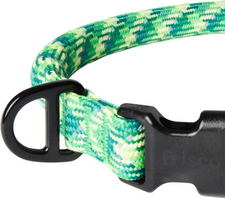 Show full view: Frisco Rugged Reflective Rope Dog Collar, Green, 18 to 20-in neck, 3/4-in wide slide 2 of 11