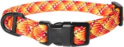 Frisco Rugged Reflective Rope Dog Collar, Red, 14 to 16-in neck, 3/4-in wide