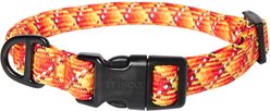 Frisco Rugged Reflective Rope Dog Collar, Red, 16 to 18-in neck, 3/4-in wide