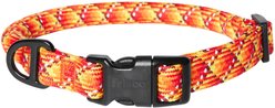 Frisco Rugged Reflective Rope Dog Collar, Red, 18 to 20-in neck, 3/4-in wide