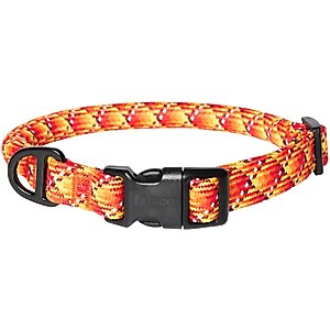 Frisco Rugged Reflective Rope Dog Collar, Red, 18 to 20-in neck, 3/4-in wide