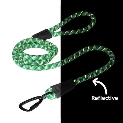 Show full view: Frisco Rugged Reflective Rope Dog Leash, Green, Length: 6-ft, Width: 5/8-in slide 4 of 10