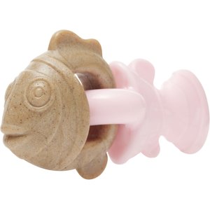 Frisco Salmon Flavored Interlocking Fish Nylon & TPR Dental Teether Chew Puppy Toy for Moderate Chewers, Small