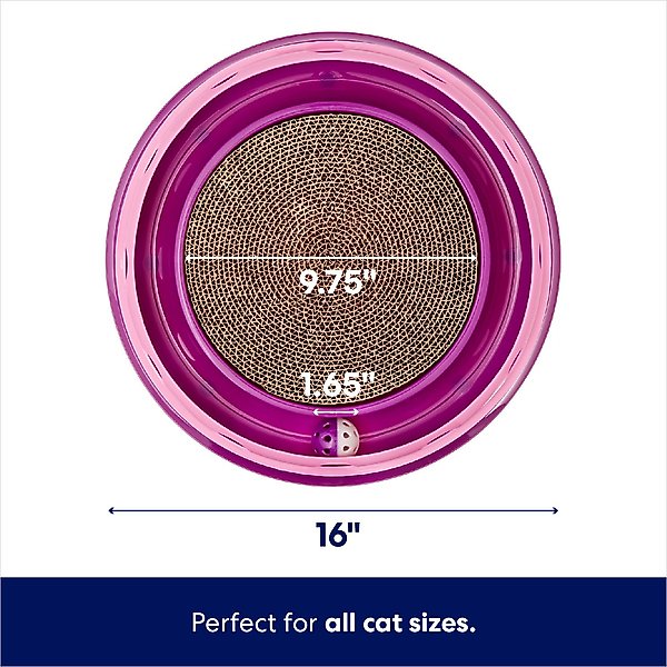 Show full view: Frisco Scratch & Roll Scratcher Cat Toy with Catnip, Purple slide 2 of 5