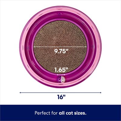 Show full view: Frisco Scratch & Roll Scratcher Cat Toy with Catnip, Purple slide 3 of 6