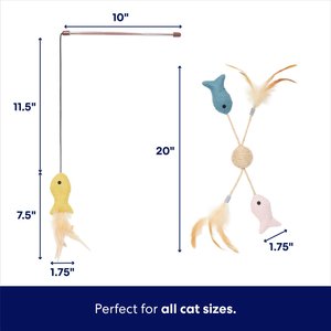 Frisco Sea Creatures Variety Pack Cat Toy with Catnip, 12 count