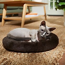 Frisco Self-Warming Bolster Kitten Bed, Brown