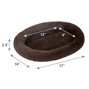 Frisco Self-Warming Bolster Kitten Bed, Brown