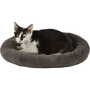 Frisco Self-Warming Bolster Kitten Bed, Gray