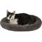 Show in main carousel: Frisco Self Warming Bolster Round Bed, Gray + Cactus Cat Scratching Post, 33-in, Tri-post slide 2 of 9