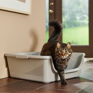 IRIS Open Top Cat Litter Box with Scatter Shield, X-Large