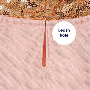 Frisco Sequin Dog & Cat Hoodie, Pink, Large