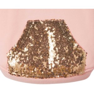 Frisco Sequin Dog & Cat Hoodie, Pink, Large