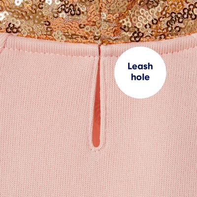 Show full view: Frisco Sequin Dog & Cat Hoodie, Pink, XX-Large slide 5 of 9