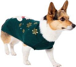 Frisco Sequin Polar Bear Dog & Cat Sweater, Medium