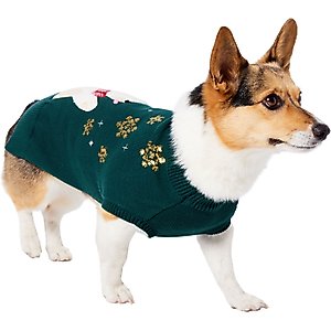 Frisco Sequin Polar Bear Dog & Cat Sweater, Medium
