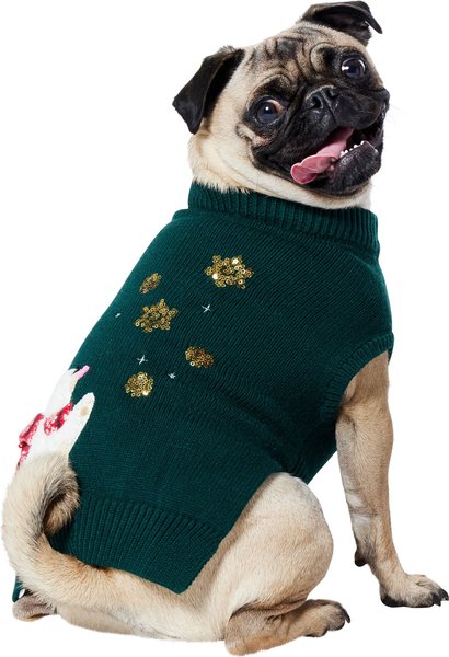 Show full view: Frisco Sequin Polar Bear Dog & Cat Sweater, Small slide 2 of 12