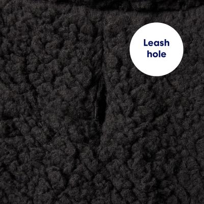 Show full view: Frisco Sequin Sherpa Dog & Cat Hoodie, Black, Medium slide 7 of 11