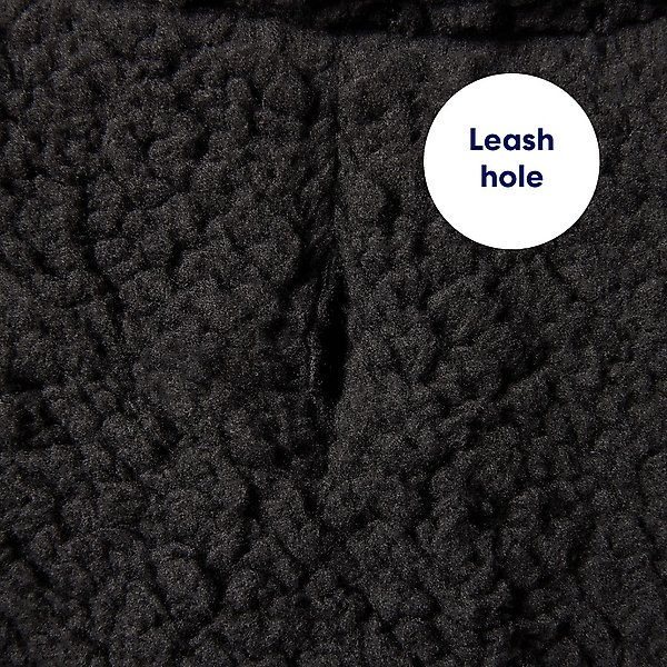 Show full view: Frisco Sequin Sherpa Dog & Cat Hoodie, Black, XX-Large slide 6 of 10