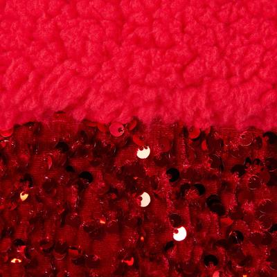 Show full view: Frisco Sequin Sherpa Dog & Cat Hoodie, Red, Large slide 5 of 10