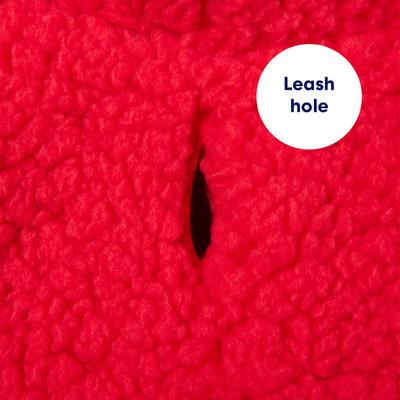 Show full view: Frisco Sequin Sherpa Dog & Cat Hoodie, Red, Large slide 6 of 10