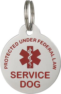 Show full view: Frisco Service Personalized Dog ID Tag, Round Shape, Regular slide 2 of 3