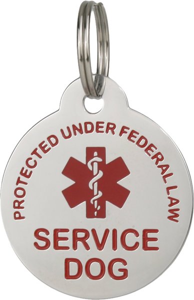 Frisco Service Personalized Dog ID Tag, Round Shape