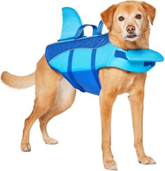 Frisco Shark Dog Life Jacket, Blue, Large slide 1 of 8