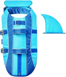 Frisco Shark Dog Life Jacket, Blue, Large slide 2 of 8