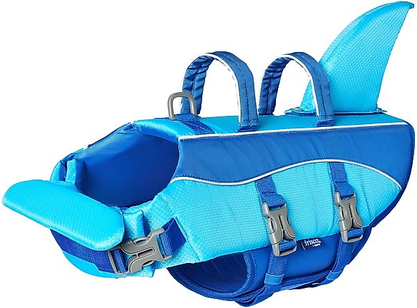 Show full view: Frisco Shark Dog Life Jacket, Blue, Small slide 4 of 11