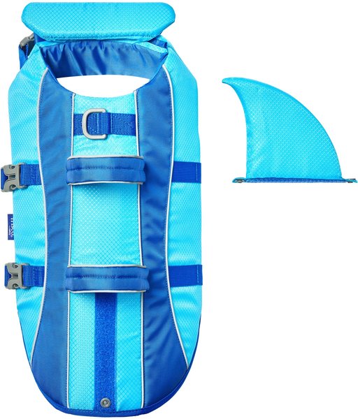 Show full view: Frisco Shark Dog Life Jacket, Blue, Small slide 5 of 11