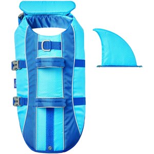 Frisco Shark Dog Life Jacket, Blue, Small
