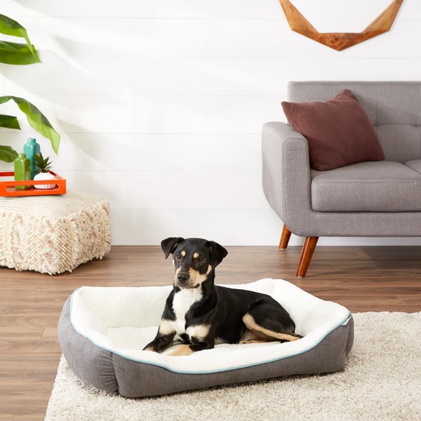 Frisco Sherpa Bolster Cat & Dog Bed