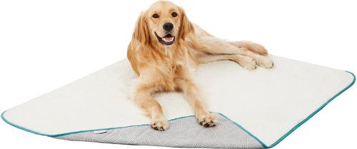 Show full view: Frisco Sherpa Cat & Dog Throw Blanket, Light Gray Basketweave, Large slide 3 of 5