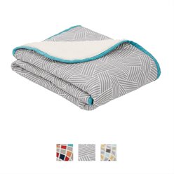 Frisco Sherpa Cat & Dog Throw Blanket, Light Gray Basketweave, Small slide 2 of 3