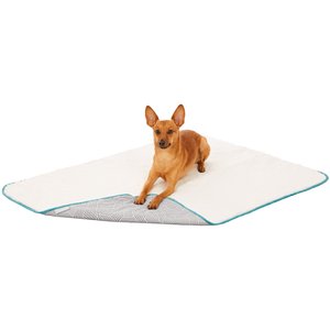 Frisco Sherpa Cat & Dog Throw Blanket, Light Gray Basketweave, Small