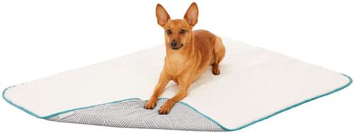 Show full view: Frisco Sherpa Cat & Dog Throw Blanket, Light Gray Basketweave, Small slide 3 of 5