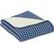 Show in main carousel: Frisco Sherpa Cat & Dog Throw Blanket, Navy Herringbone, Large slide 2 of 7