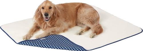 Show full view: Frisco Sherpa Cat & Dog Throw Blanket, Navy Herringbone, Large slide 3 of 7
