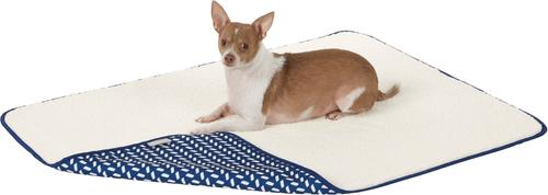 Show full view: Frisco Sherpa Cat & Dog Throw Blanket, Navy Herringbone, Small slide 3 of 8