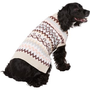 Frisco Sherpa Lined Fairisle Dog & Cat Sweater, Large