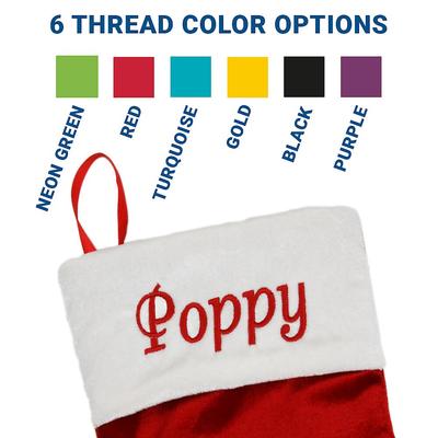 Show full view: Frisco Christmas Sherpa Plaid Paw Holiday Personalized Dog & Cat Stocking, Red slide 3 of 5