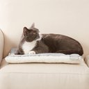 Frisco Sherpa Reversible Cat Mat, Light Gray Basket Weave Print