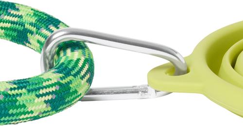 Show full view: Frisco Silicone Collapsible Travel Bowl with Carabiner, Chartreuse Green, Medium: 3 cup slide 4 of 8