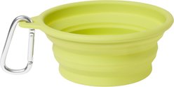 Frisco Silicone Collapsible Travel Bowl with Carabiner, Chartreuse Green, Small: 1.5 cup