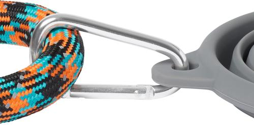 Show full view: Frisco Silicone Collapsible Travel Bowl with Carabiner, Gray, Medium: 3 cup slide 4 of 8