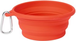 Frisco Silicone Collapsible Travel Bowl with Carabiner, Red, Medium: 3 cup