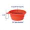 Show in main carousel: Frisco Silicone Collapsible Travel Bowl with Carabiner, Red, Medium: 3 cup slide 2 of 8