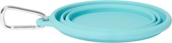 Frisco Silicone Collapsible Travel Bowl with Carabiner, Teal, Medium: 3 cup slide 2 of 6